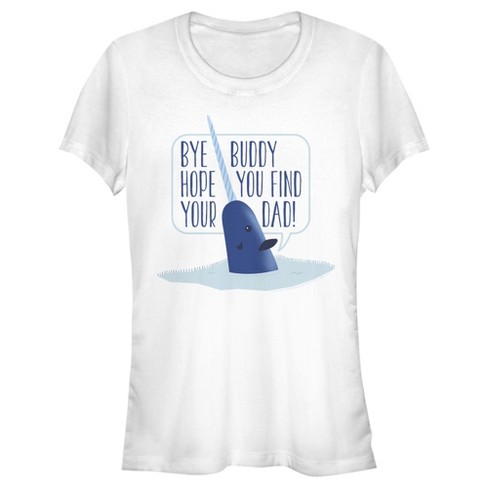 Elf Movie Title Logo And Poster Art Women's White Crew Neck