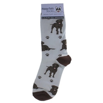 Novelty Socks 14.0" Chocolate Labrador Socks. Happy Tails E & S Pet  -  Socks