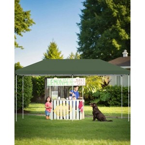 Jojoka 10x10 Pop Up Canopy Tent,Patio Canopy Tent with One Button Push Setup,4 Weight Bags,3 Adjustable Height - 1 of 4
