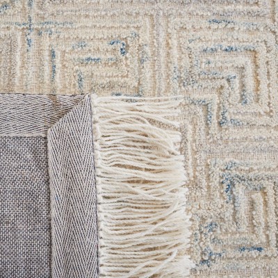 Ivory Hand-Tufted Wool 8' x 10' Rectangular Area Rug