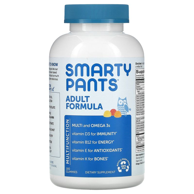 SmartyPants Adult Formula, Lemon, Strawberry Banana, and Orange, 180 Gummies, 1 of 4