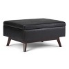 CAVINAS Faux Leather Storage Ottoman Bench with Versatile Use,Upholstered Ottoman with Safety Hinge for Living Room,Bedroom - 2 of 4