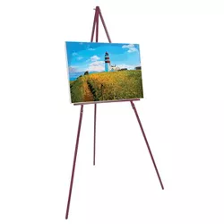 Creative Mark Thrifty Wood Tripod Display Easel Lightweight and Foldable for Travel with Adjustable Height Beech Finish 