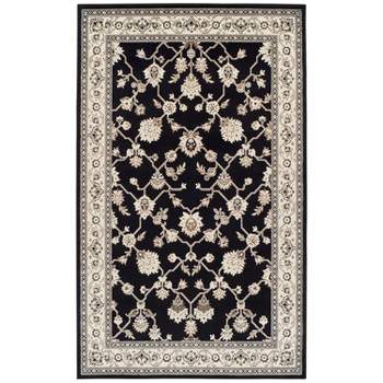 Traditional Floral Indoor Hallway Entryway Runner Rug by Blue Nile Mills