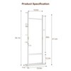 VYNXARIA Wood Coat Racks , Organizer Clothes Hanger, with Hooks for bedroom , entrance, living room ,White - 4 of 4