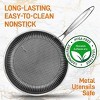 NutriChef 12'' Triply Stainless Steel Stir Fry Pan with Tempered Glass Lid NC3PL12 - 4 of 4