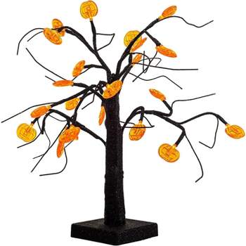 LED Spooky Orange Pumpkin Tree