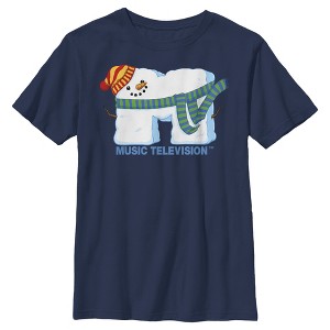 Boy's MTV Christmas Snowman Logo T-Shirt - 1 of 3