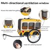 SEVOBAL Pet Strollers Large Folding Bike Trailer for Dogs with 20-Inch Wheels for All-Terrain Cycling, Jogging Camping, Orange, 55.5"*29"*29.25" - 2 of 4