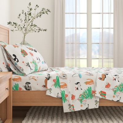 100% Cotton Holiday Flannel Sheet Set - Great Bay Home
