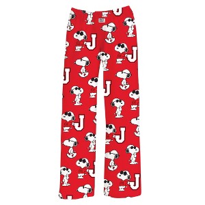 Collections Etc Red Snoopy J Elasticized Waist Drawstring Lounge Pants - 1 of 4