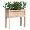 vidaXL Garden Planter with Legs 27.6"x12.2"x27.6" Solid Wood Pine - 4 of 4