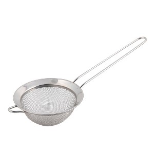 Unique Bargains Kitchen Dining Room Metal Tea Oil Spice Flour Mesh Strainer 3.9'' Dia 1 Pc - 1 of 3