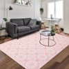 Area Rug Machine Washable Rug Non Slip Non Shedding Large Indoor Carpet Floral Low Pile Foldable Stain Resistant Rugs for Bedroom Living Room - 4 of 4
