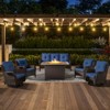 POCASSY 6-Piece Outdoor Furniture Set with Fire Pit Table, All Weather Wicker Outdoor Conversation Set Patio Sofa Set with Swivel Chairs and Fire Pit - 2 of 4