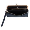 CTM Women's Fashion Kiss Lock Wristlet Vegan Leather Wallet - 2 of 4