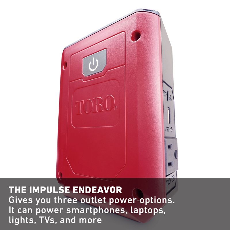 Toro 60V Max Flex-Force Impulse Endeavor Inverter Power Generator w/120V Outlet, & USB Charging for Electronics & Power Tools, Tool Only, 4 of 7