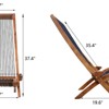 DSVIMOY Folding Roping Wood Chair, Outdoor Chairs for Garden, Poolsides, Natural, 19.7"*34.7"*19.6" - 3 of 4