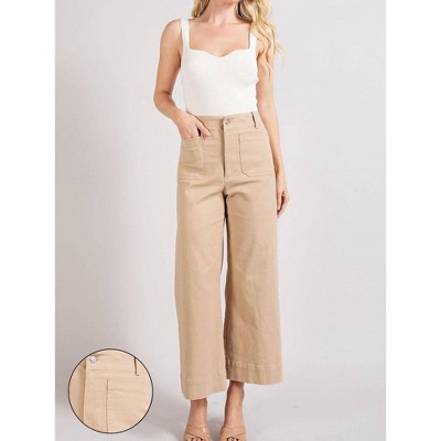 Women's Soft Washed Wide Leg Pants - ee:some