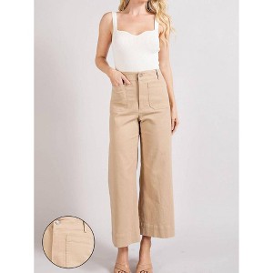 Women's Soft Washed Wide Leg Pants - ee:some - 1 of 3
