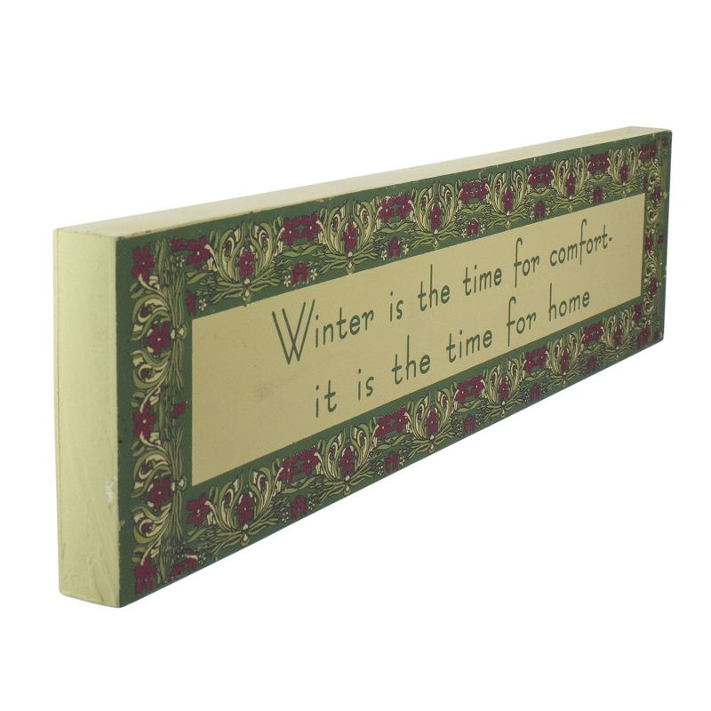 Roman 22" Purple and Green Winter Themed Rectangular Sign Board, 2 of 4