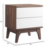 Modway Envision Mid-Century Modern, 2-Drawer Nightstand, Walnut White - 3 of 4