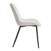 Nordlys Set of 2 Metal and Beige Fabric Dining Chairs Modern Design Style Upholstery Dining Room - 3 of 4