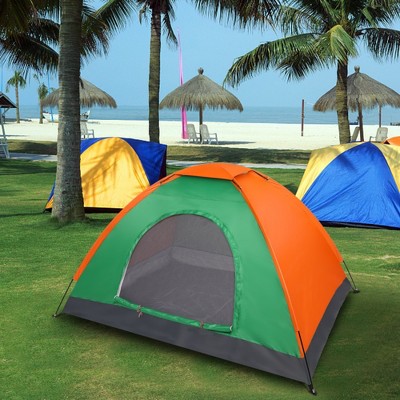 FURNIinspire Camping Tents 2 Person Waterproof Camping Dome Tent For Outdoor Hiking, Easy To Carry, Multicolored, 59.1"*78.7"*43.3"