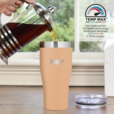 Papaya Stainless Steel Insulated Travel Tumbler with Straw & Lid