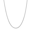 Black Bow Jewelry 1mm, 14k White Gold, Solid Franco Chain Necklace - 3 of 4