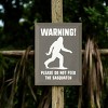 Slickblue Funny Sasquatch Warning Sign, Rustic Knotty Pine, 9x12 Wood Wall Plaque, Multiple Colors - 3 of 3