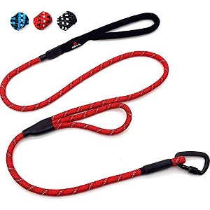 Enthusiast Gear Double Handle Rope Dog Leash with Locking Carabiner for Traffic Training Large and Medium Breeds (6' Foot) - 1 of 4