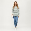 Anna-Kaci Women’s Striped Ribbed Knit Hoodie Top with Soft Textured Fabric Long Sleeves and Kangaroo Pocket Tunic-Length Design - 3 of 4