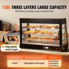 VEVOR 3-Tier Commercial Food Warmer Display, 1500W Food Display Warmer with Light, Adjustable Shelf and Temperature Display, Steam Heating, 130L - 4 of 4