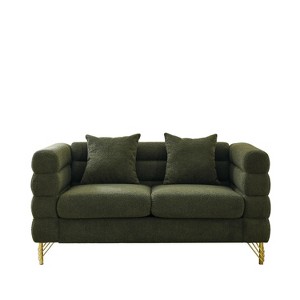TiramisuBest 81" 3-Seater Oversized Sectional Sofa, Deep Plush Seating with 3 Pillows for Living Room & Bedroom - Ivory - 1 of 4