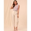 INSPIRE CHIC Women's Ruffled Sleeveless Work Business Vintage Blouses - 3 of 4