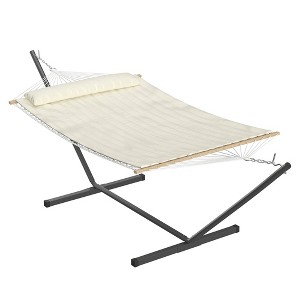 Jojoka Curved-Bar 2 Person Hammock with Stand,Detachable Pillow,Portable Carrying Bag for Outdoor - 1 of 4
