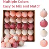 25 Pack Christmas Tree Decorations,2.36 Inch (6 cm) Velvet Ball Ornaments Shatterproof Plastic Decorations for Xmas Tree Home Holiday Party Christmas - 2 of 4