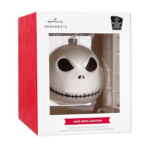 Hallmark Disney Tim Burton's The Nightmare Before Christmas Jack Skellington Christmas Ornament, Blown Glass - 1 of 3