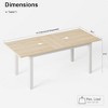 5 Pieces Dining Table Set - For 4-6, 63" Extendable Dining Room Table Set, Kitchen Table with Upholstered Benches and Stools, Ideal for Small Space - 2 of 4