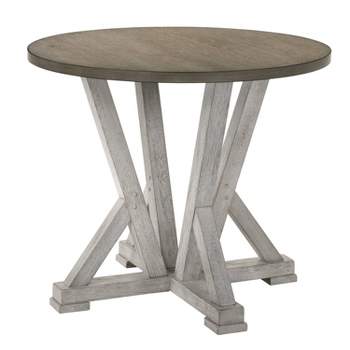 42" Holmsteed Round Counter Height Dining Table Cremini Brown/Antique White - HOMES: Inside + Out