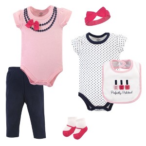 Little Treasure Baby Girl Layette 6-Piece Set, Polished - 1 of 1