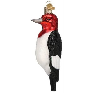 Old World Christmas Glass Blown Ornament for Christmas Tree, Red Headed Woodpecker - 1 of 4