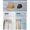 50-Pack Heavy Duty Plastic Hangers with Wide Notches & Pant Bar, 360° Swivel Hook Space Saving Closet Organizers, 16.4 Inch, Ink Black - 4 of 4