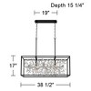 Possini Euro Design Carrine Black Silver Linear Pendant Chandelier 38 1/2" Wide Modern Clear Crystal 8-Light Fixture for Dining Room Kitchen Island - 4 of 4