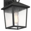 John Timberland Westmont 13 3/4" High Modern Outdoor Wall Light Fixture Mount Porch House Set of 2 Weatherproof Sand Black Aluminum Seeded Glass Shade - 3 of 4