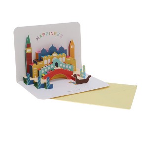 Unique Bargains Greeting Card Assorted Color 5.9"x5.9"x0.4" 1Pc - 1 of 4