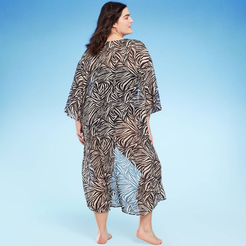 Women's Cover Up Maxi Duster - Shade & Shore™ Multi Animal Print, 3 of 5