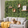20x20" Artificial Grass Panel - Tropical Fern Privacy Screen w/Zip Ties, Faux Greenery Backdrop for Indoor/Outdoor, Wedding, Garden Decor - 2 of 4