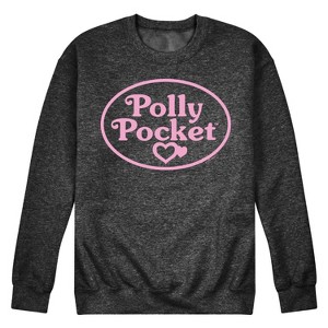 Men's - Polly Pocket - Polly Pocket Pink Logo Graphic Fleece Sweatshirt - 1 of 4